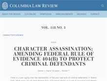 Tablet Screenshot of columbialawreview.org